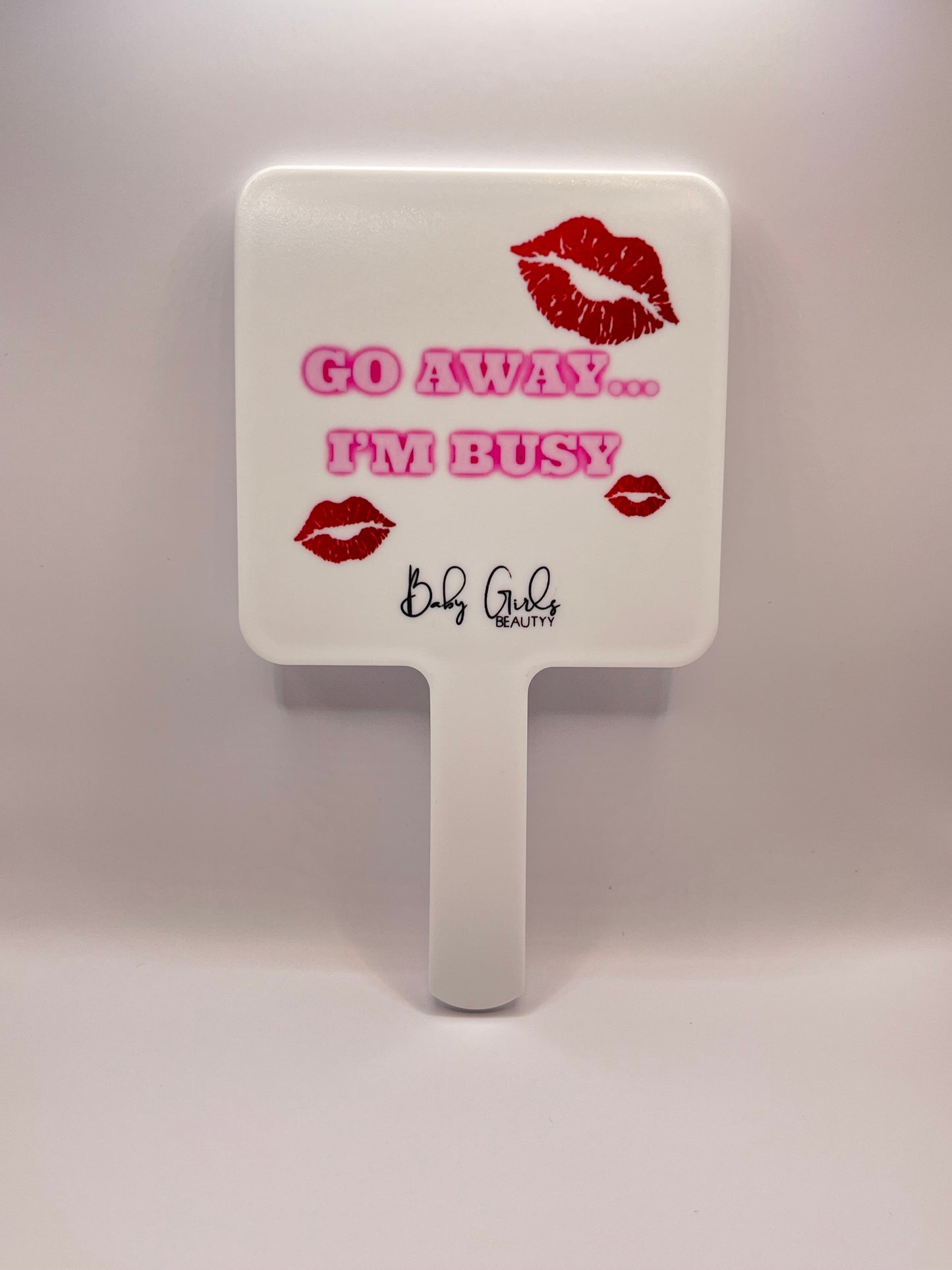 Go Away I'm Busy Mirror (White)